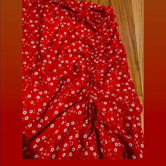 Max Studio Floral Ruched MIDI Skirt - Picture 3 of 5